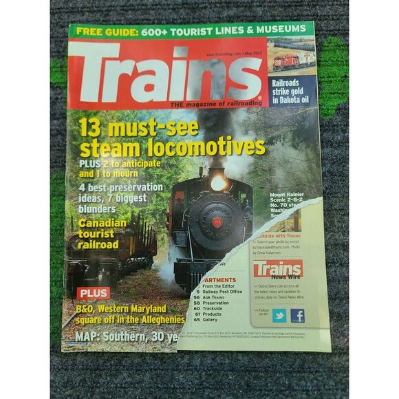 Trains Magazine 2012 Jan Thru Jul Locomotive Freight Travel Transport Coal Steam - Picture 6 of 8